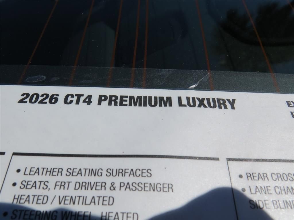 2026 Cadillac CT4 Premium Luxury