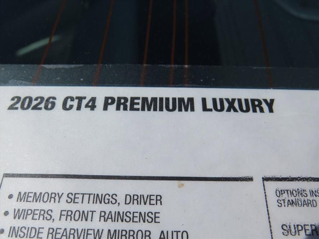 2026 Cadillac CT4 Premium Luxury