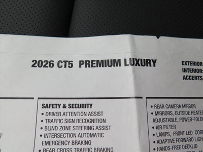 2026 Cadillac CT5 Premium Luxury