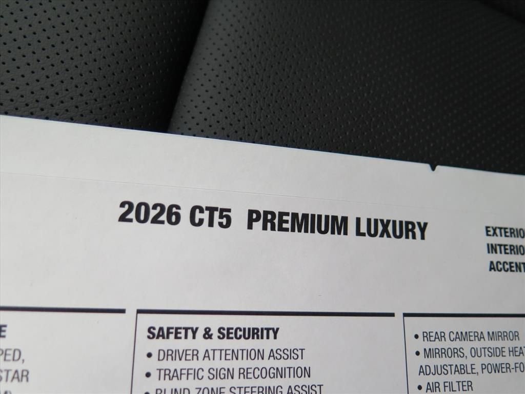 2026 Cadillac CT5 Premium Luxury