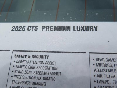 2026 Cadillac CT5 Premium Luxury