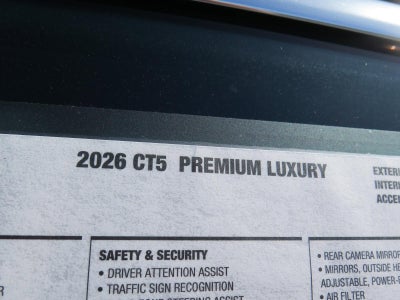 2026 Cadillac CT5 Premium Luxury