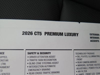 2026 Cadillac CT5 Premium Luxury