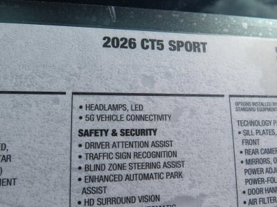 2026 Cadillac CT5 Sport