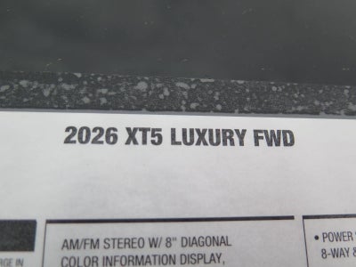 2026 Cadillac XT5 Luxury