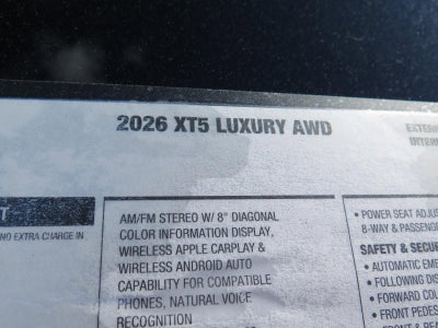 2026 Cadillac XT5 Luxury