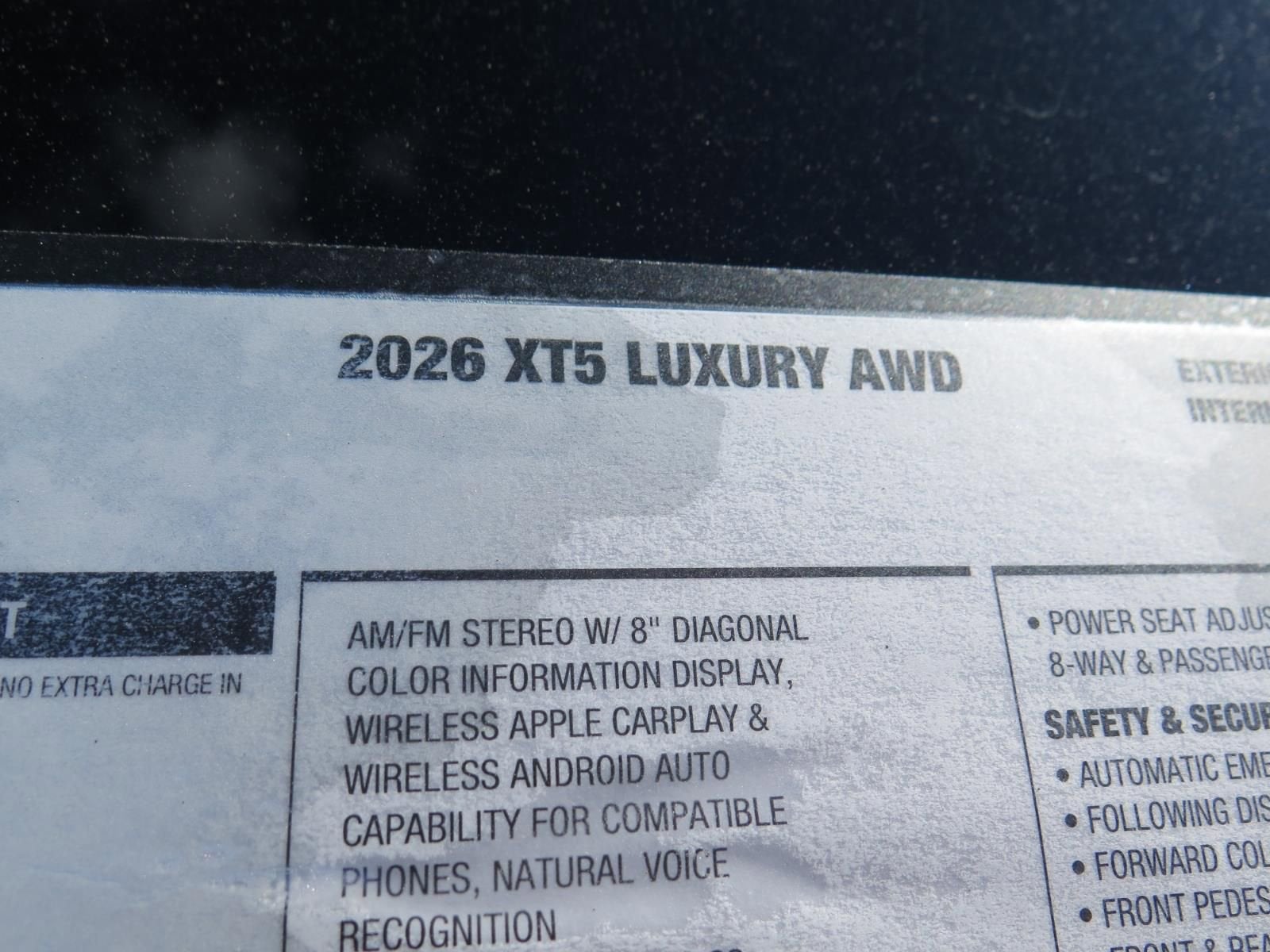 2026 Cadillac XT5 Luxury