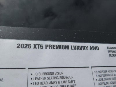 2026 Cadillac XT5 Premium Luxury