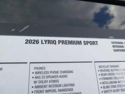 2026 Cadillac LYRIQ Premium Sport