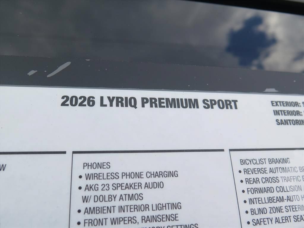 2026 Cadillac LYRIQ Premium Sport