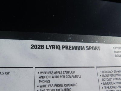 2026 Cadillac LYRIQ Premium Sport