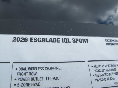 2026 Cadillac ESCALADE IQL Sport