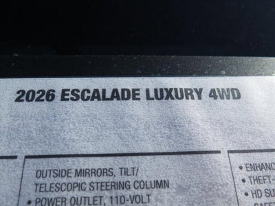 2026 Cadillac Escalade Luxury