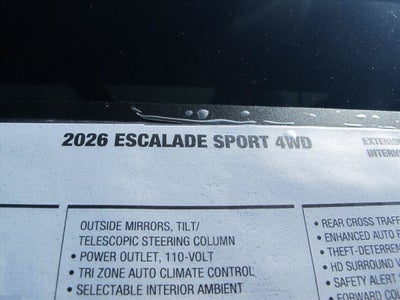2026 Cadillac Escalade Sport
