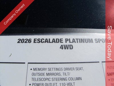 2026 Cadillac Escalade Platinum Sport