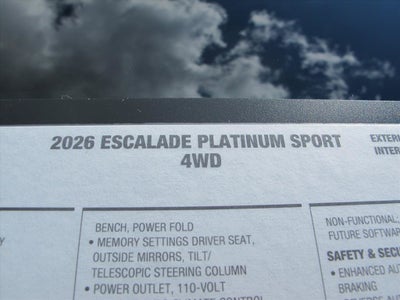 2026 Cadillac Escalade Platinum Sport