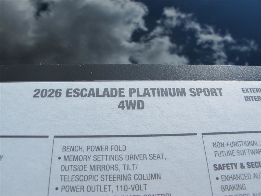 2026 Cadillac Escalade Platinum Sport