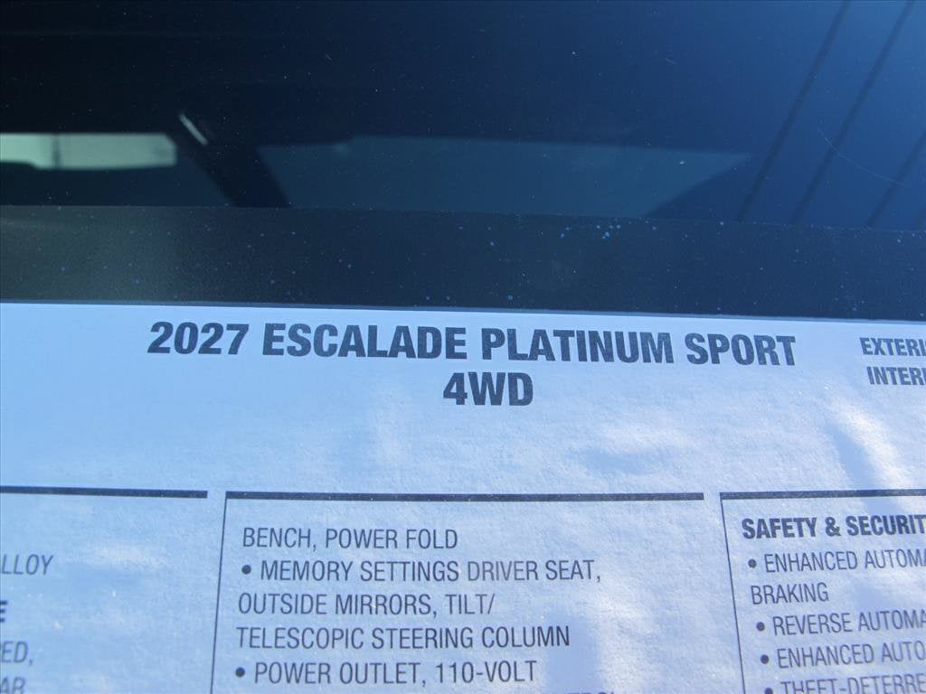 2027 Cadillac Escalade 4WD Platinum Sport