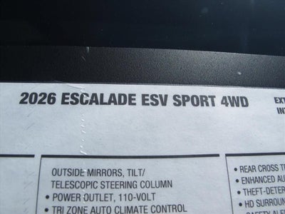 2026 Cadillac Escalade ESV Sport