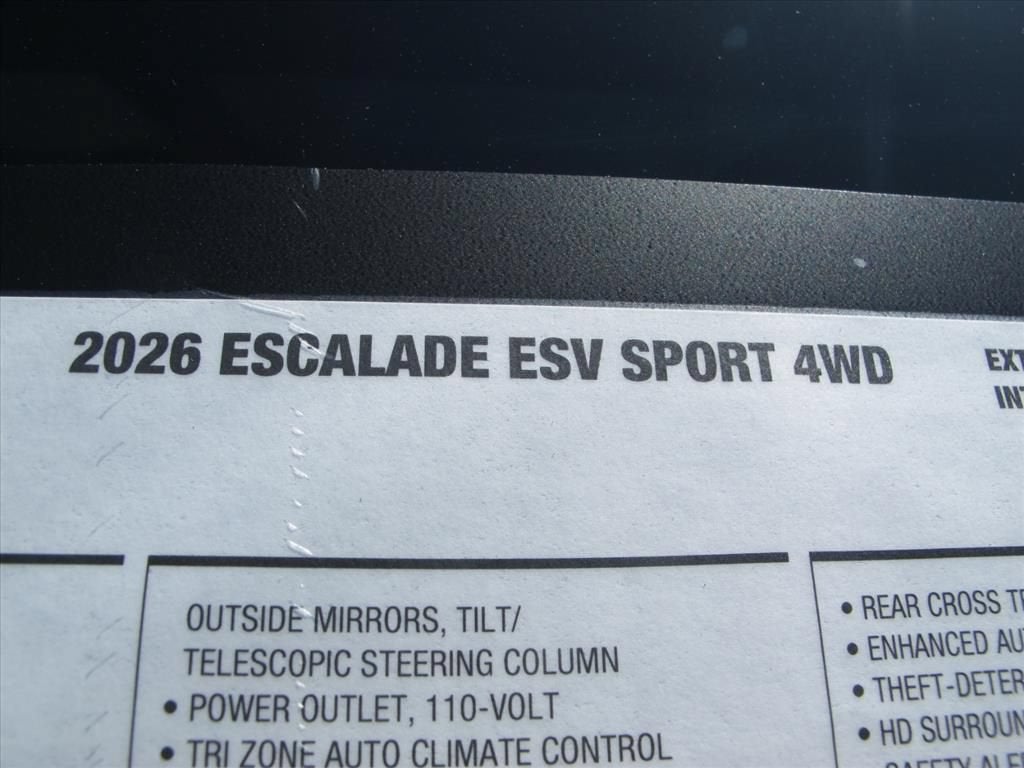 2026 Cadillac Escalade ESV Sport