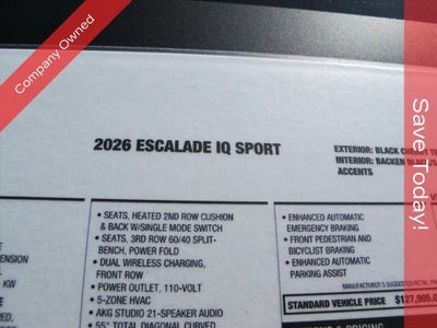 2026 Cadillac ESCALADE IQ Sport