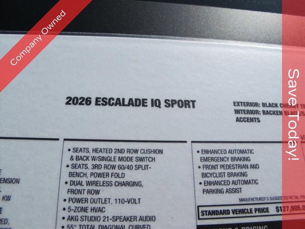2026 Cadillac ESCALADE IQ Sport