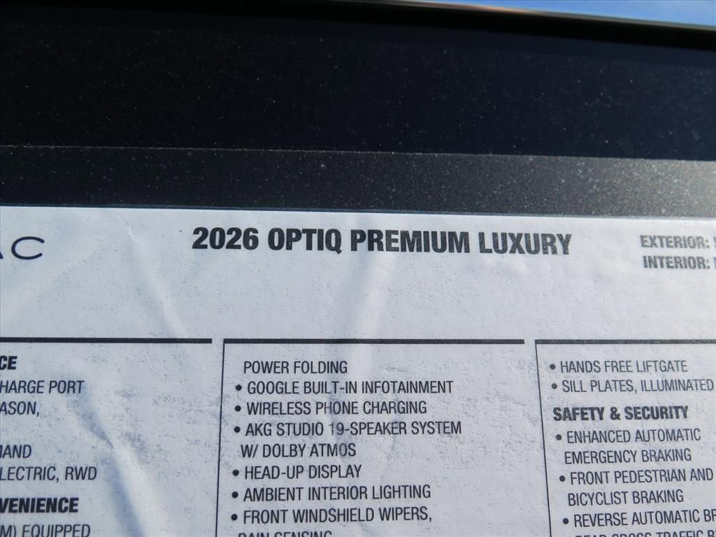 2026 Cadillac OPTIQ Premium Luxury