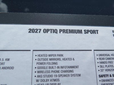 2027 Cadillac OPTIQ Premium Sport
