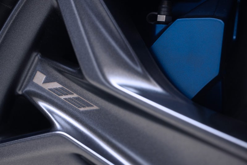 Close-up of the 2026 OPTIQ-V Brembo Performance Front Brakes | Myrtle Beach Cadillac in Myrtle Beach SC